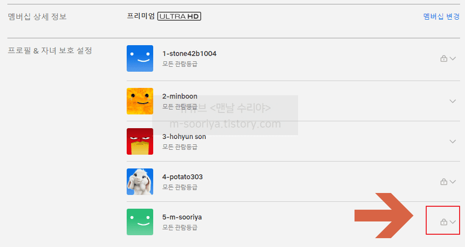 넷플릭스 프로필에 비밀번호 설정하고 잠그는 방법 정리하기