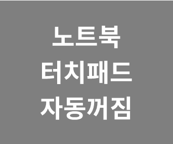 노트북 마우스 연결 시 터치패드 자동 꺼짐 설정 방법과 마우스 분리 시 다시 켜는 방법 안내